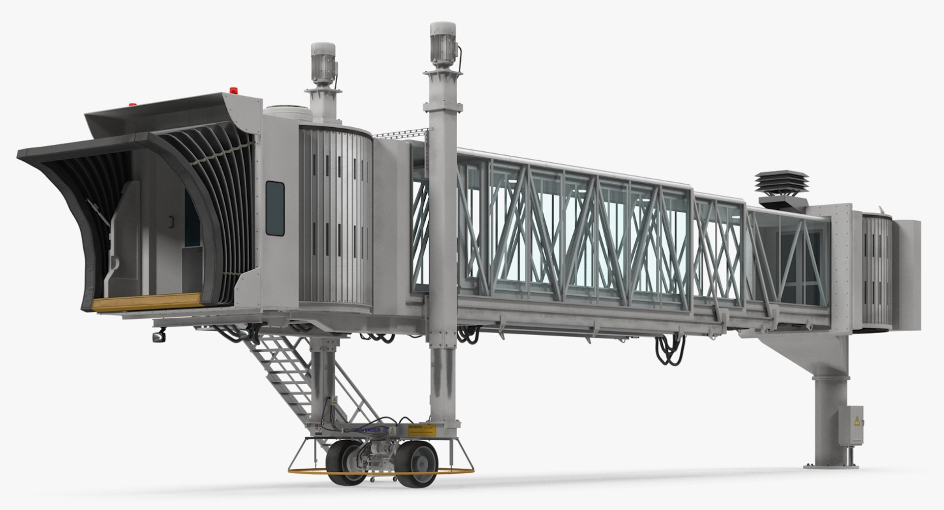 Airport Jetway Bridge Rigged 3D model preview