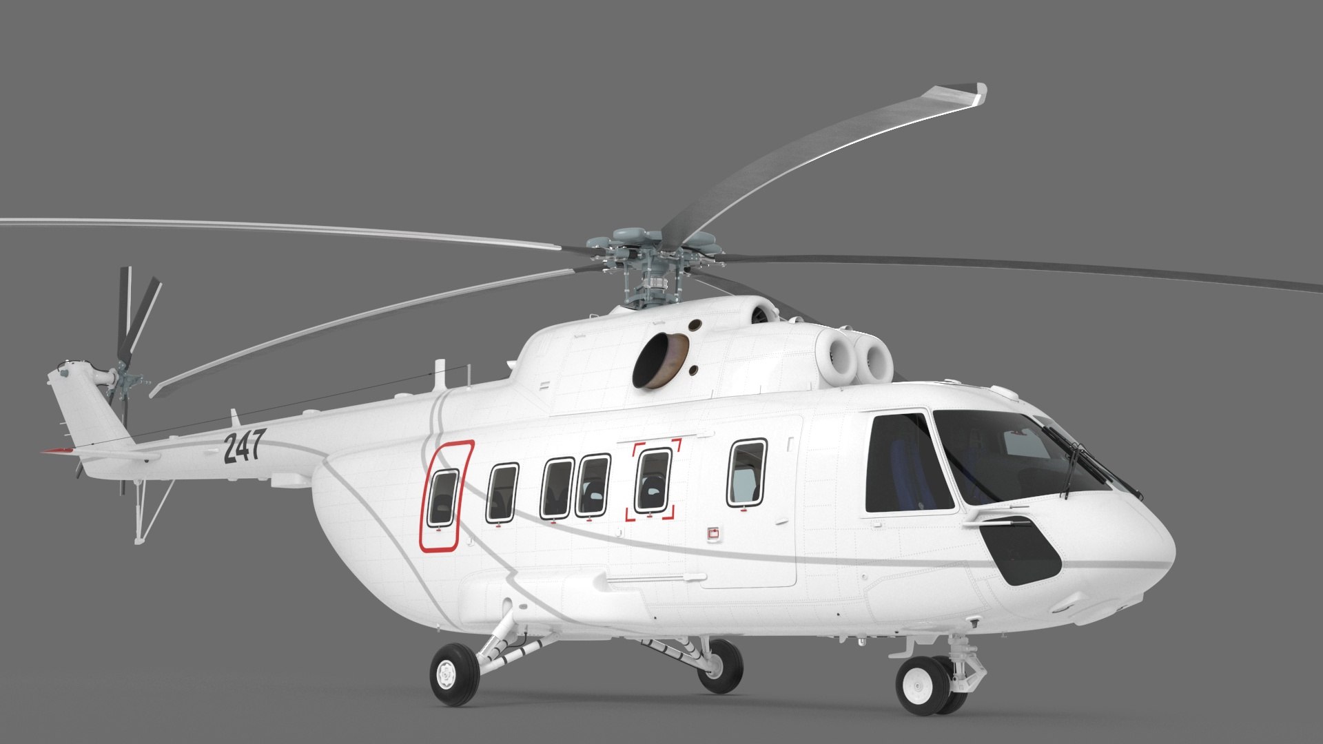 Helicopter MI-171 A3 White model https://p.turbosquid.com/ts-thumb/f7/ZMPIBS/6h/helicoptermi171a3white3dmodel026/jpg/1710440106/1920x1080/fit_q87/9a15755b1d30ead3b948e0dd7bac769190357312/helicoptermi171a3white3dmodel026.jpg