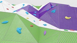 sport climbing wall 3D model