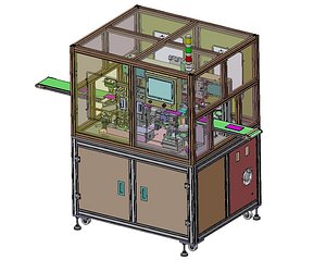 Automatic Double-Sided Tape Applying Machine 3D CAD Model - Battery Flat Component Assembly Equipm