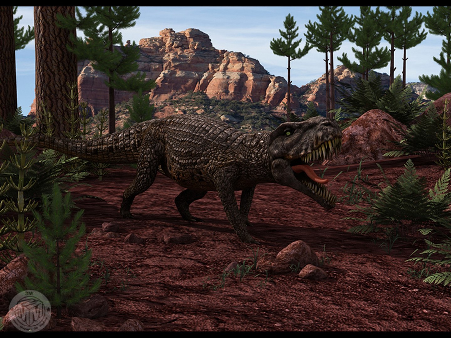 3dsmax Postosuchus Reptiles Dinosaurs