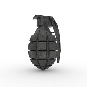 low poly grenade