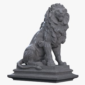 3D Lion at the entrance to the Palace of Justice in Vienna