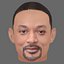Will Smith Head - Low poly head for game Low-poly model