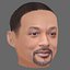 Will Smith Head - Low poly head for game Low-poly model