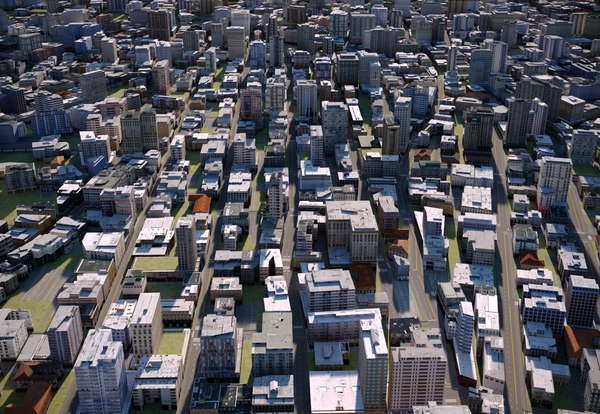 3D city cityscape - TurboSquid 1463149