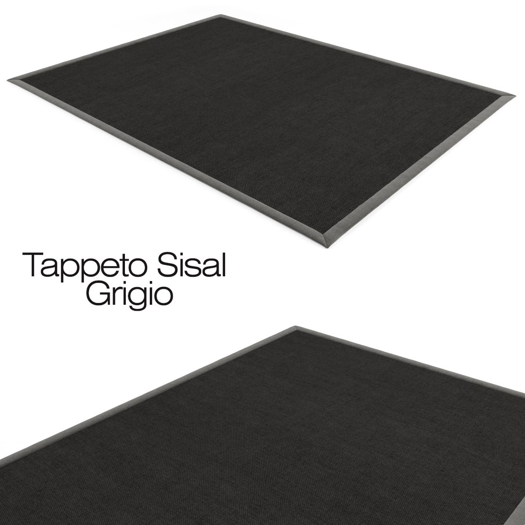 3d Tappeto Sisal Grigio Model