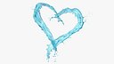 Water Heart Shaped Splash