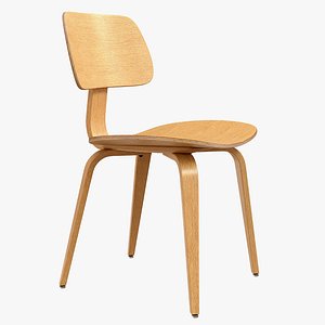Mid Century Thonet Dining Height Chair 3D model