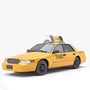 Taxi Cab Low-Poly