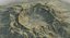 3d model crater terrain landscape