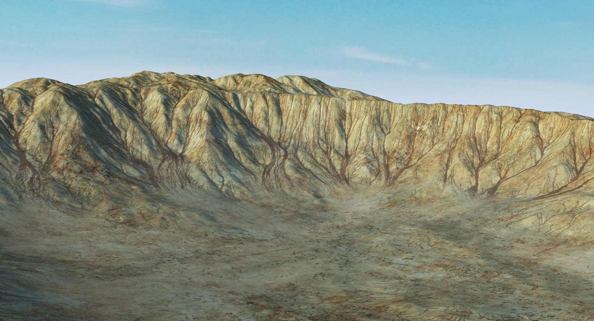 3d Model Crater Terrain Landscape