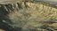 3d model crater terrain landscape