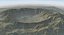 3d model crater terrain landscape