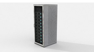 3D Server Rack Cabinet model