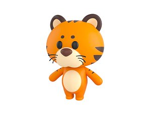 3D tiger character model