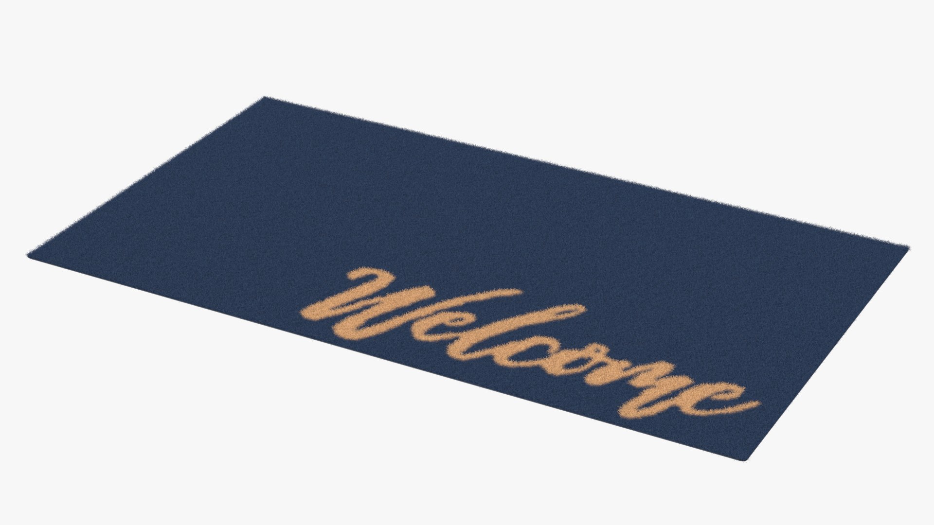 Dirt-Repellent Blue Door Mats Fur 3D model preview