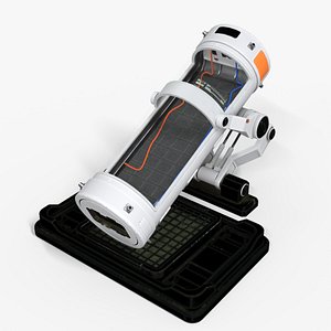 Sci-Fi Medical Bed Low-poly 3D model 3D model