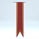 Banner Serrated Red