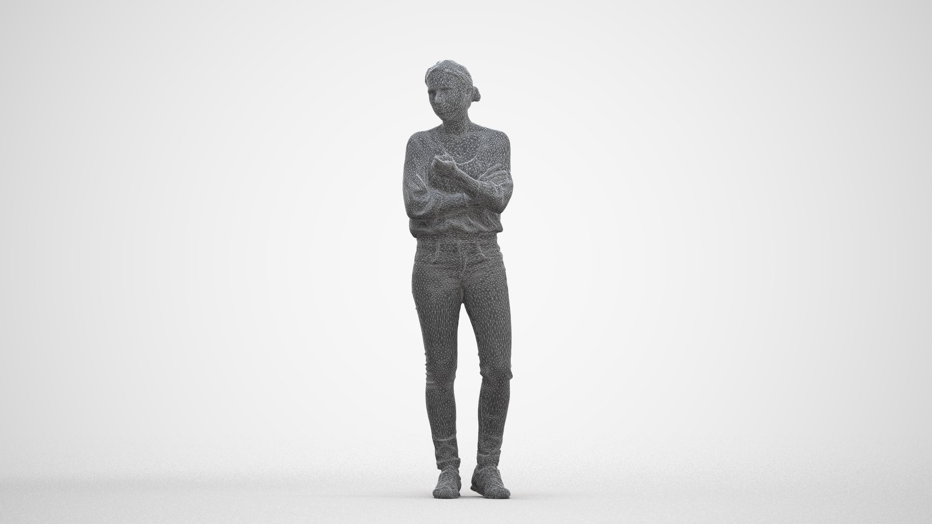 00466Gloria016 - Adult Caucasian woman talking in public wearing transitional seasonal clothing 3D model https://p.turbosquid.com/ts-thumb/f8/5ezVAt/mI/00466_gloria016_wireframe_frame_0001/jpg/1773176146/1920x1080/fit_q87/e45f72d64ae47fff75a143f4644ac908393ef873/00466_gloria016_wireframe_frame_0001.jpg