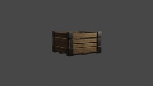 3D Old Wooden Crate