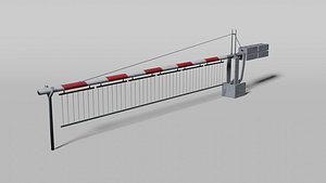 3D Railway crossing gate