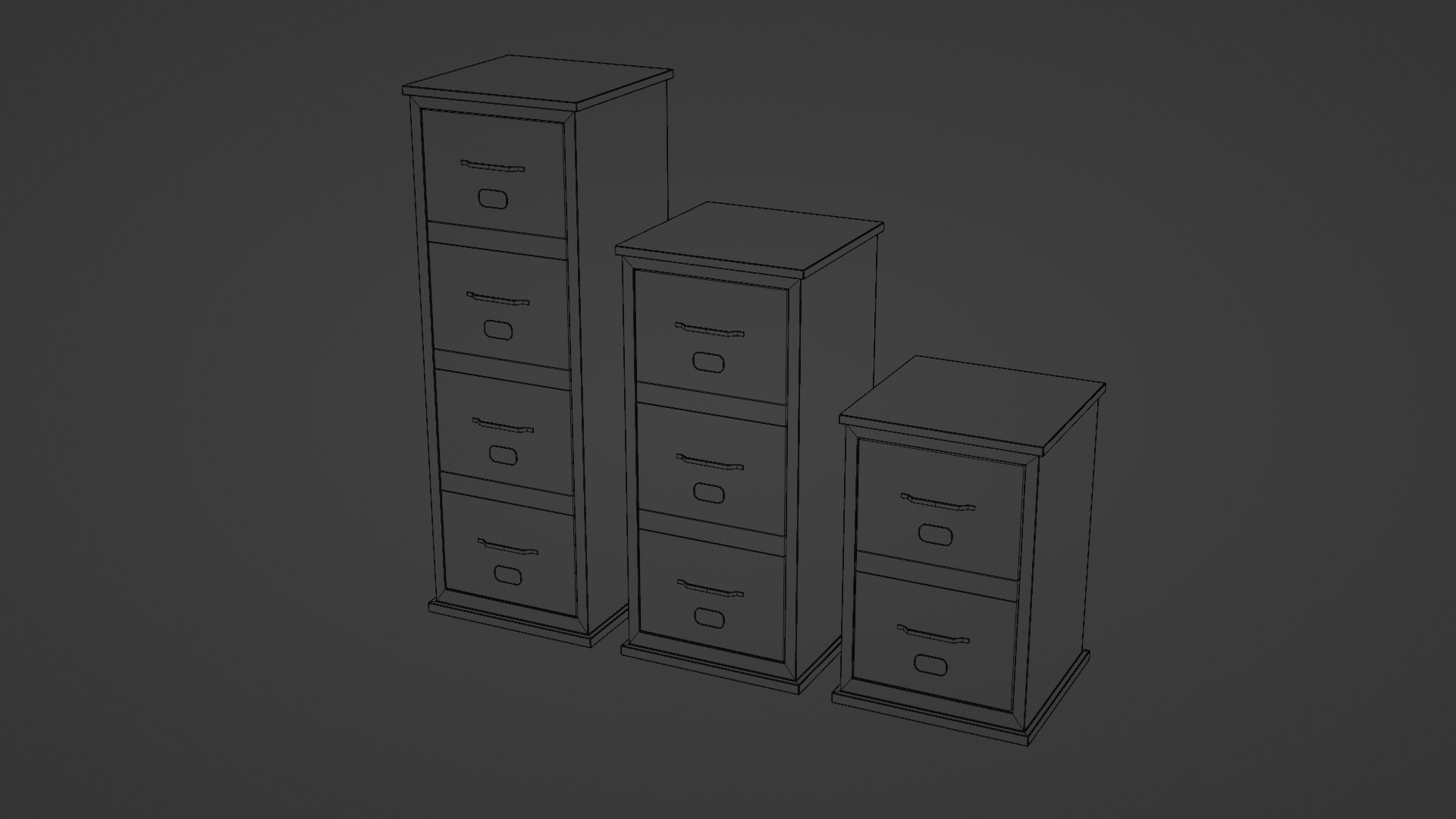 3D File Cabinet Asset Model - TurboSquid 2038663