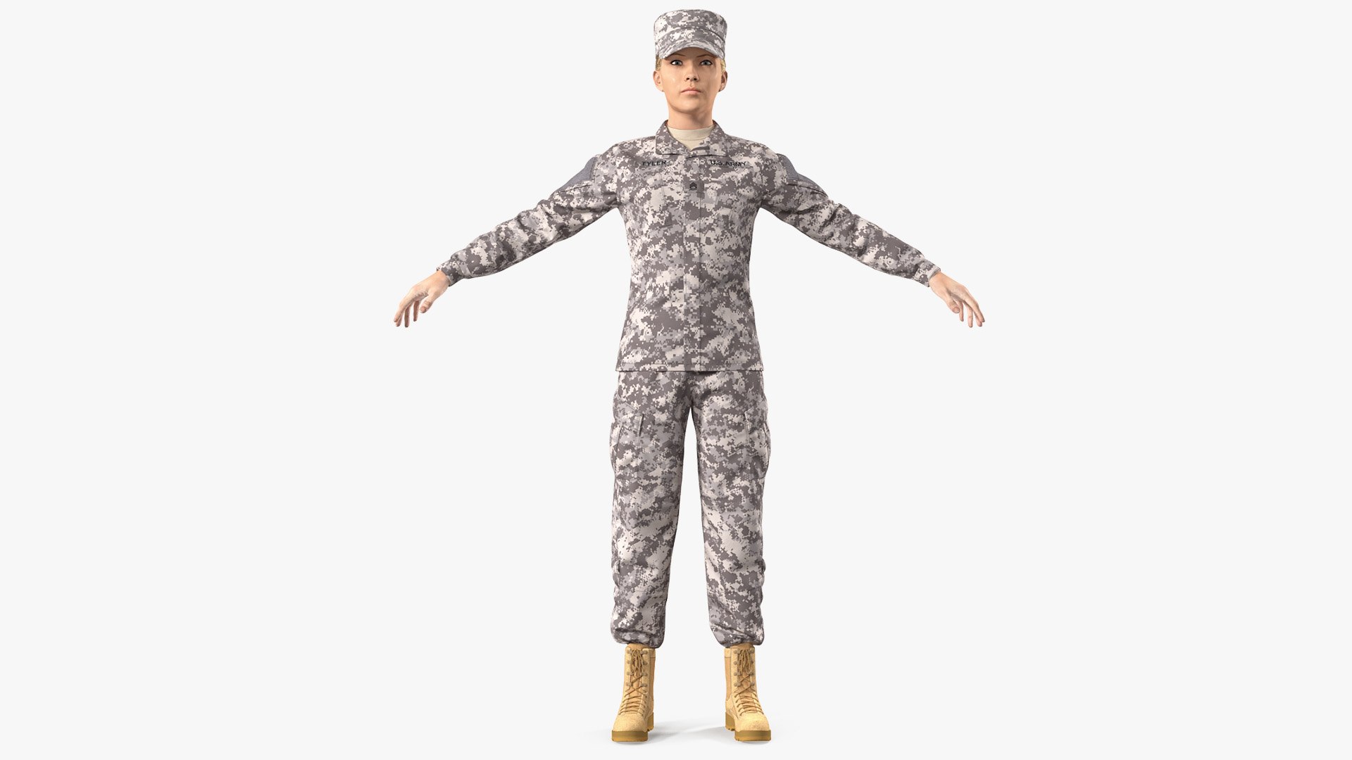 Female Soldier Military Acu Model - TurboSquid 1687876