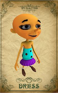figures dress buratino 3d model