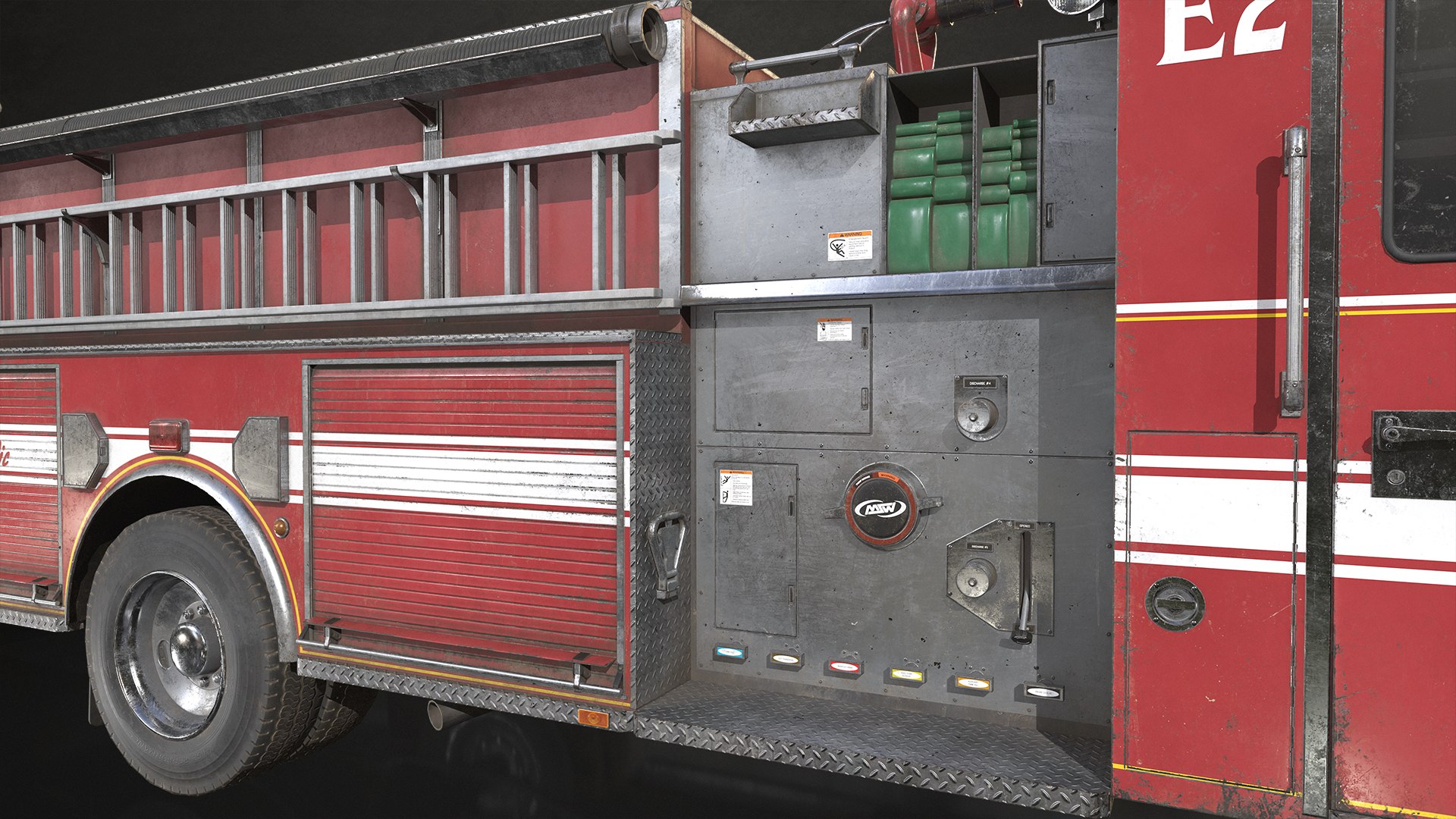 Fire Truck - Low Poly Model - TurboSquid 2221353