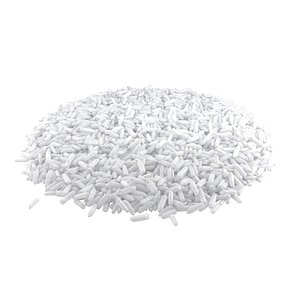 Raw white rice pile