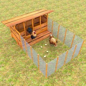 3D model chicken coop