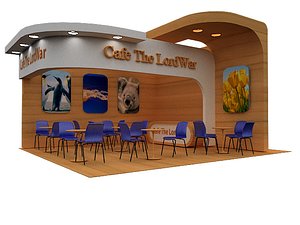 3D design cafe interior model