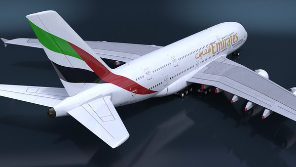 modelo 3d Airbus A380 de Emirates - TurboSquid 2374877