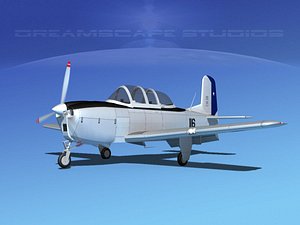 beechcraft t-34 mentor 3D model