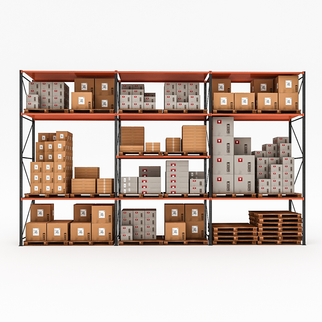 Warehouse rack 3D model - TurboSquid 1540309