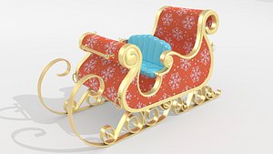 santa claus sleigh 3D model