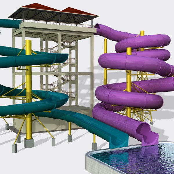 water slides 3d model