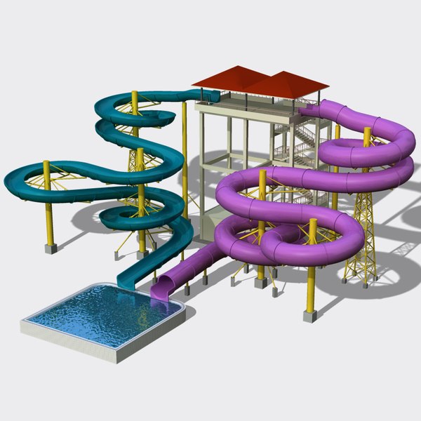 water slides 3d model