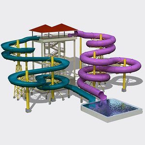 water slides 3d model