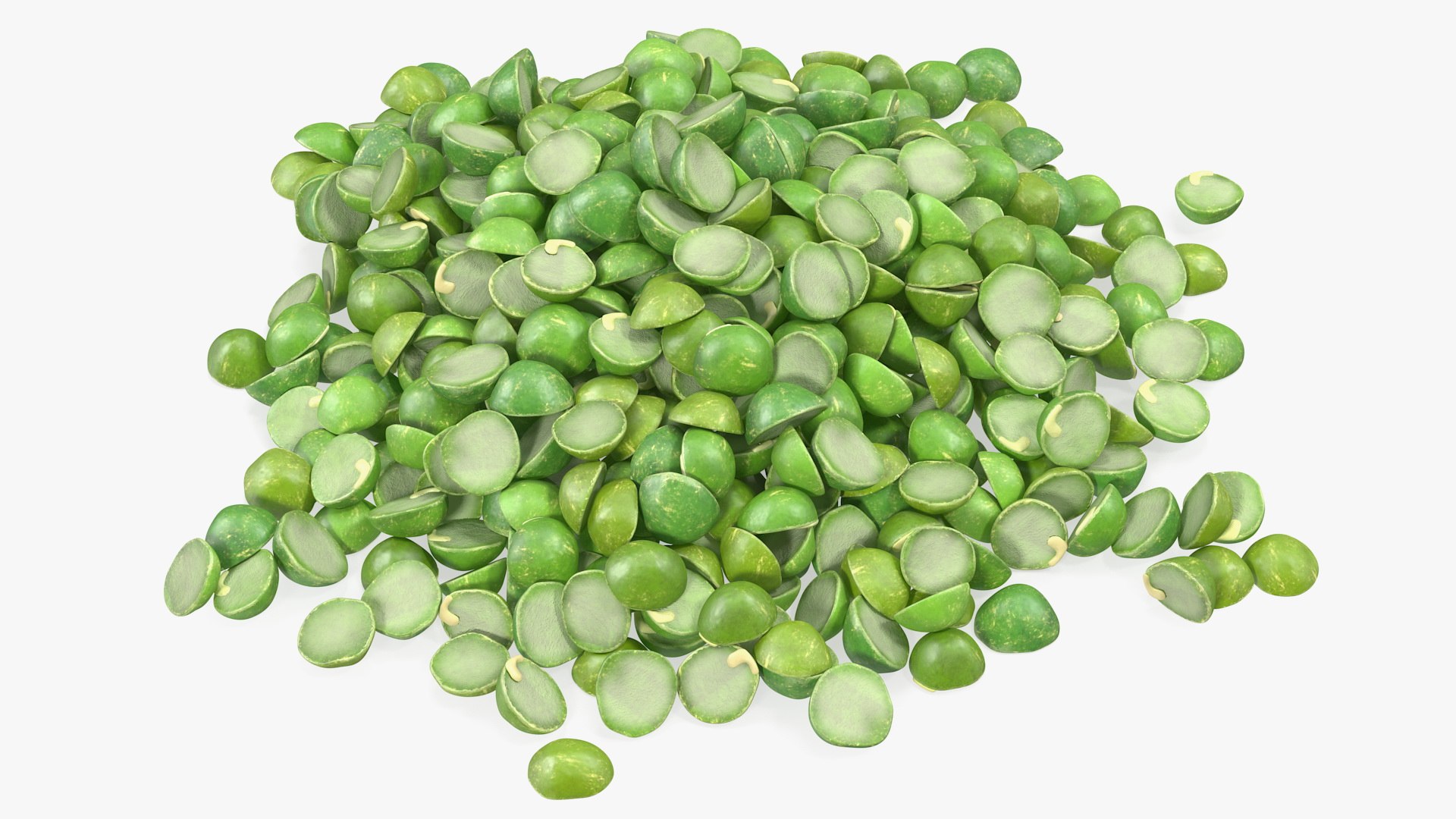 Pile of Split Pea 3D model preview