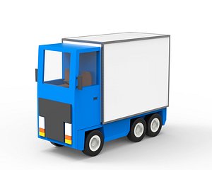 cartoon freight car 2 3D model