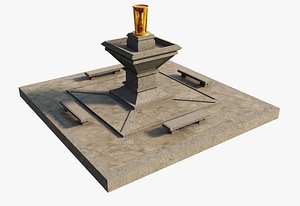 Ancient Altar Torch 3D