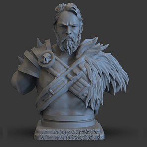 Barbarian Bust 3D model