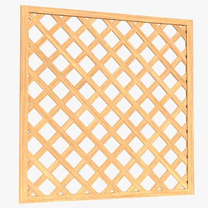 3D Wooden mesh panel module 1