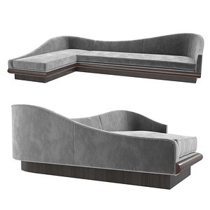 sofa preconfigured serpentine pearsall 3D