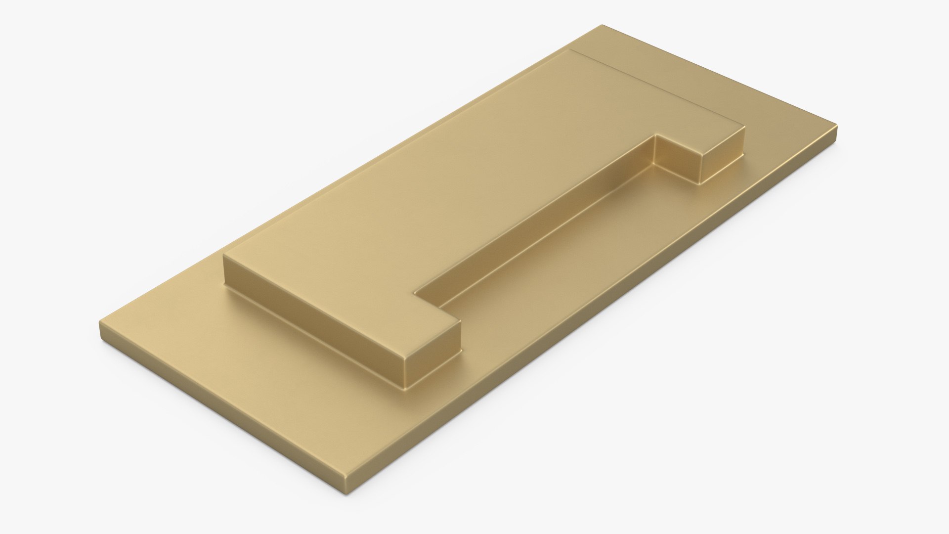 3D Kitchen Cabinet Handle Recessed Rectangular Bronze - TurboSquid 2225897