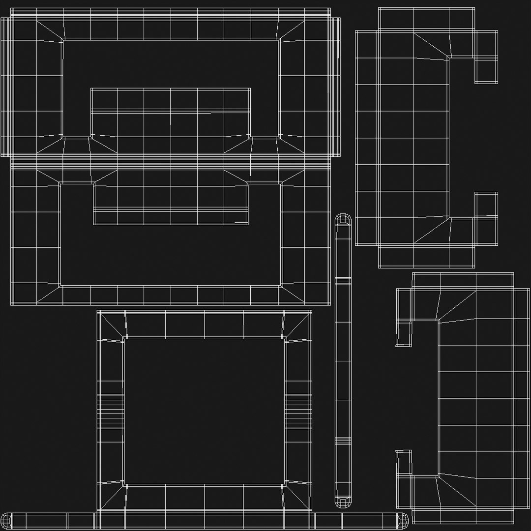 3D Kitchen Cabinet Handle Recessed Rectangular Bronze - TurboSquid 2225897