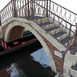 venice bridge with gondola
