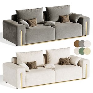 Velvet Sofa Loveseat 3D